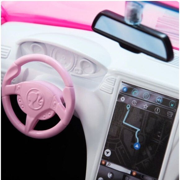 Barbie Glam Convertible Car Pink Shine Two Seats Vehicle Mattel Girls - Picture 7 of 7